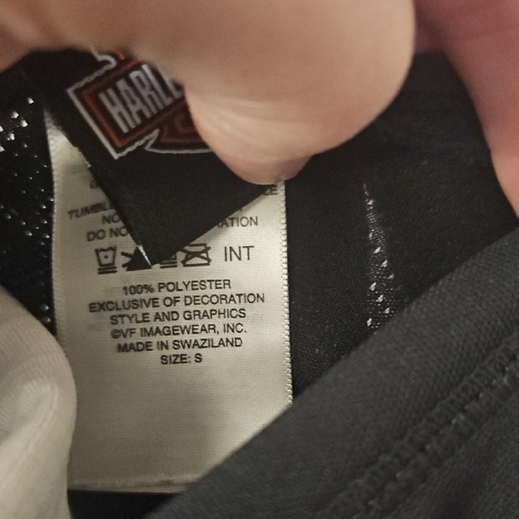 Harley-Davidson Women's Charcoal Long Sleeve Tee - Picture 4 of 16